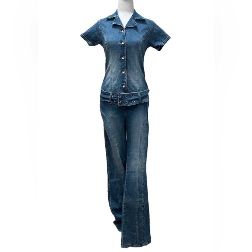Revolt Denim Vintage 90s Belted Jumpsuit